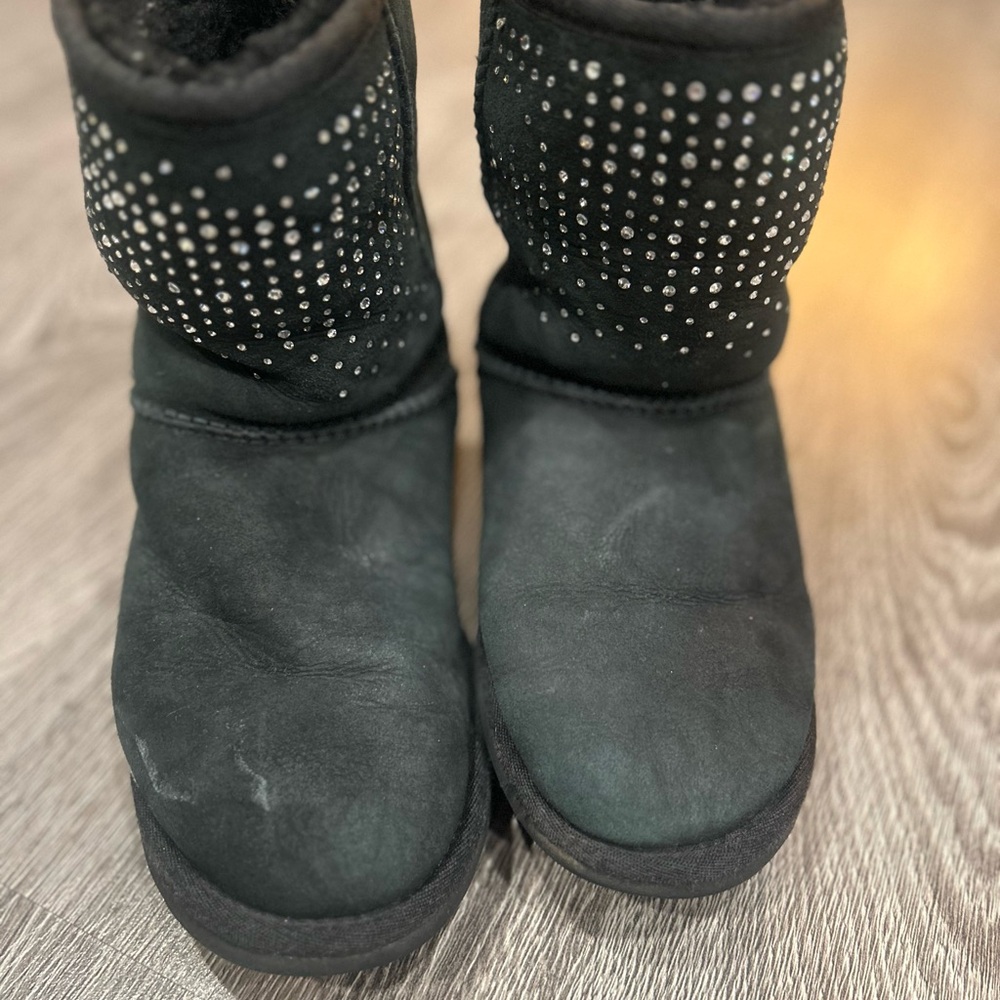 UGG Black Fuzzy Boots